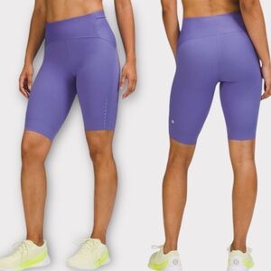 Women's Purple High-Waisted Shorts